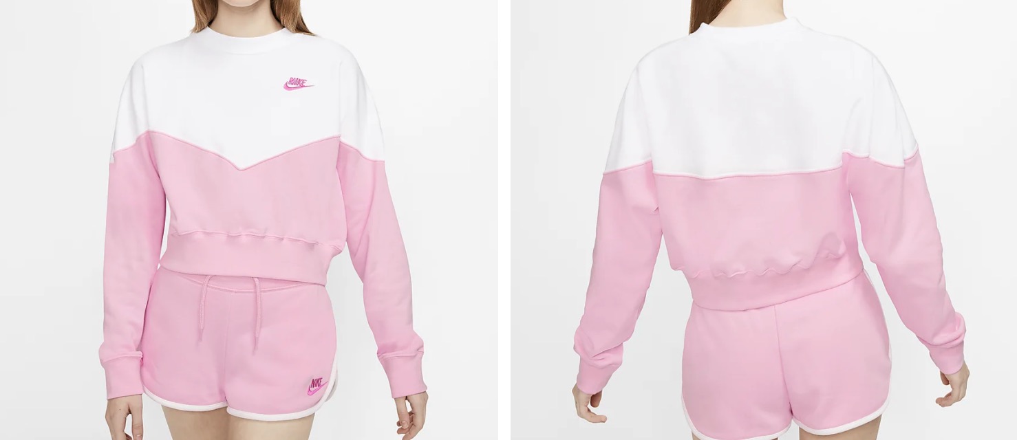 Nike Sportswear Heritage Fleece Crew Pink
