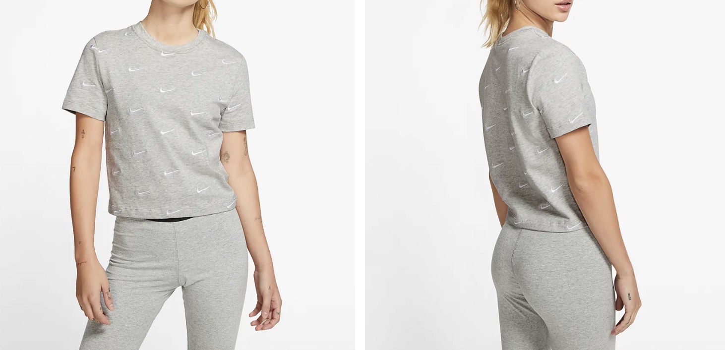 Nike Swoosh Logo Tee Grey