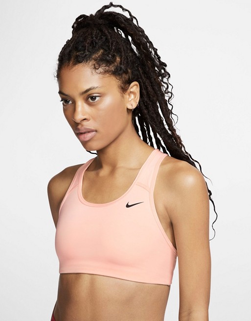 Nike Training Swoosh bra in pink