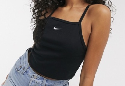 Nike Vest Crop Top Black