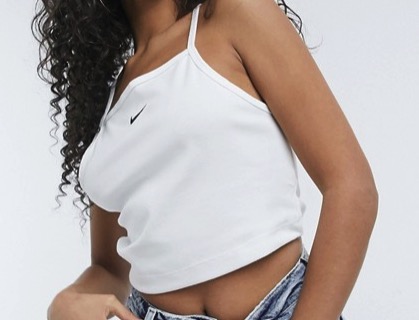 Nike Vest Crop Top White