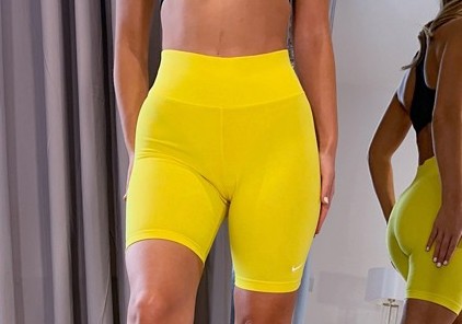 Nike cycle shorts yellow