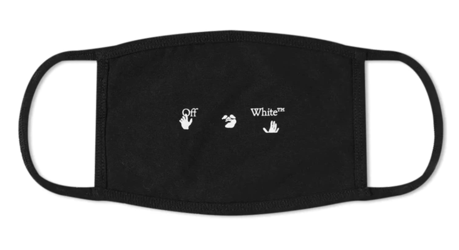 OFF-WHITE New Logo Face Mask Black:White