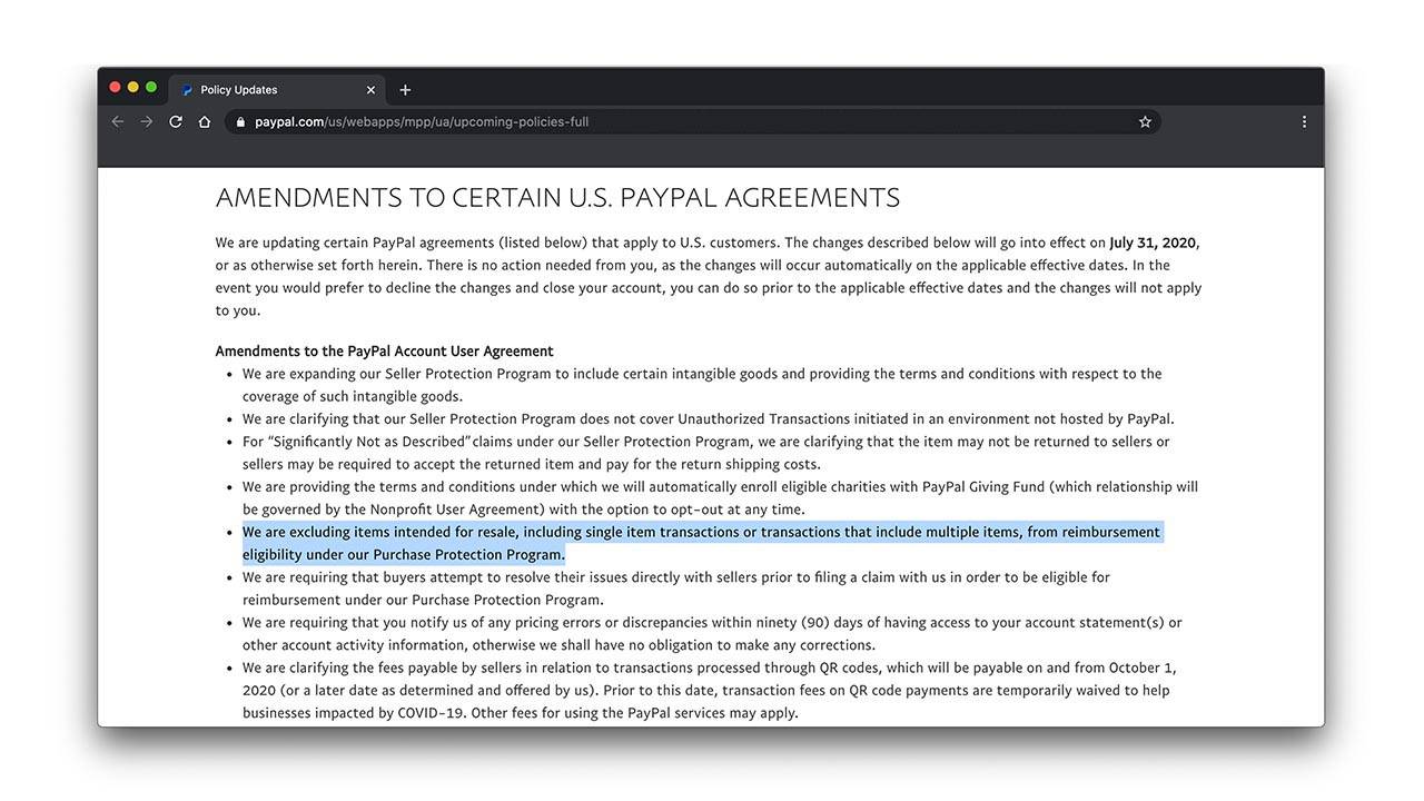 What PayPal's New Buyer Protection Policy Means for Sneaker Resellers