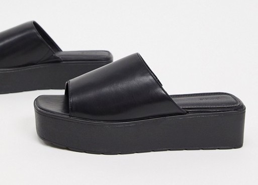 Pimkie Flatform Mules Black