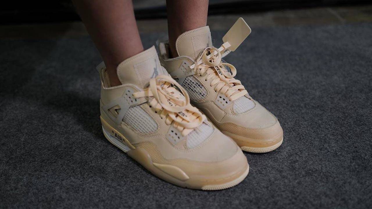 Off-White x Air Jordan 4 "Sail"