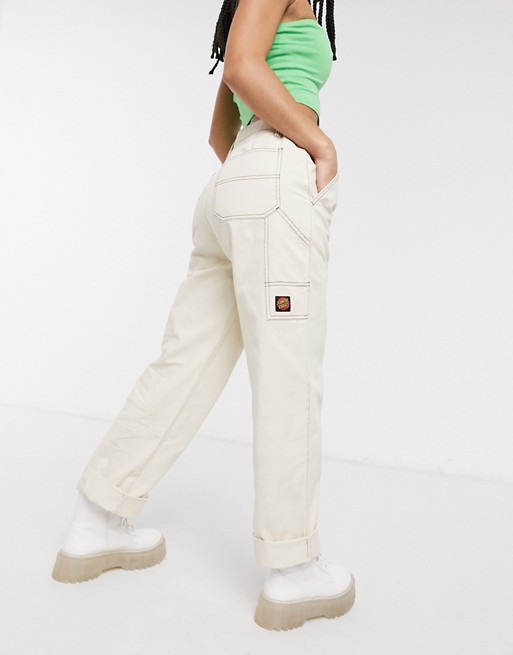 Santa Cruz Skate Worker pant in beige Exclusive at ASOS