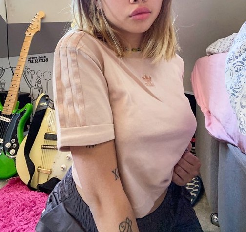 adidas Cropped T-Shirt Beige