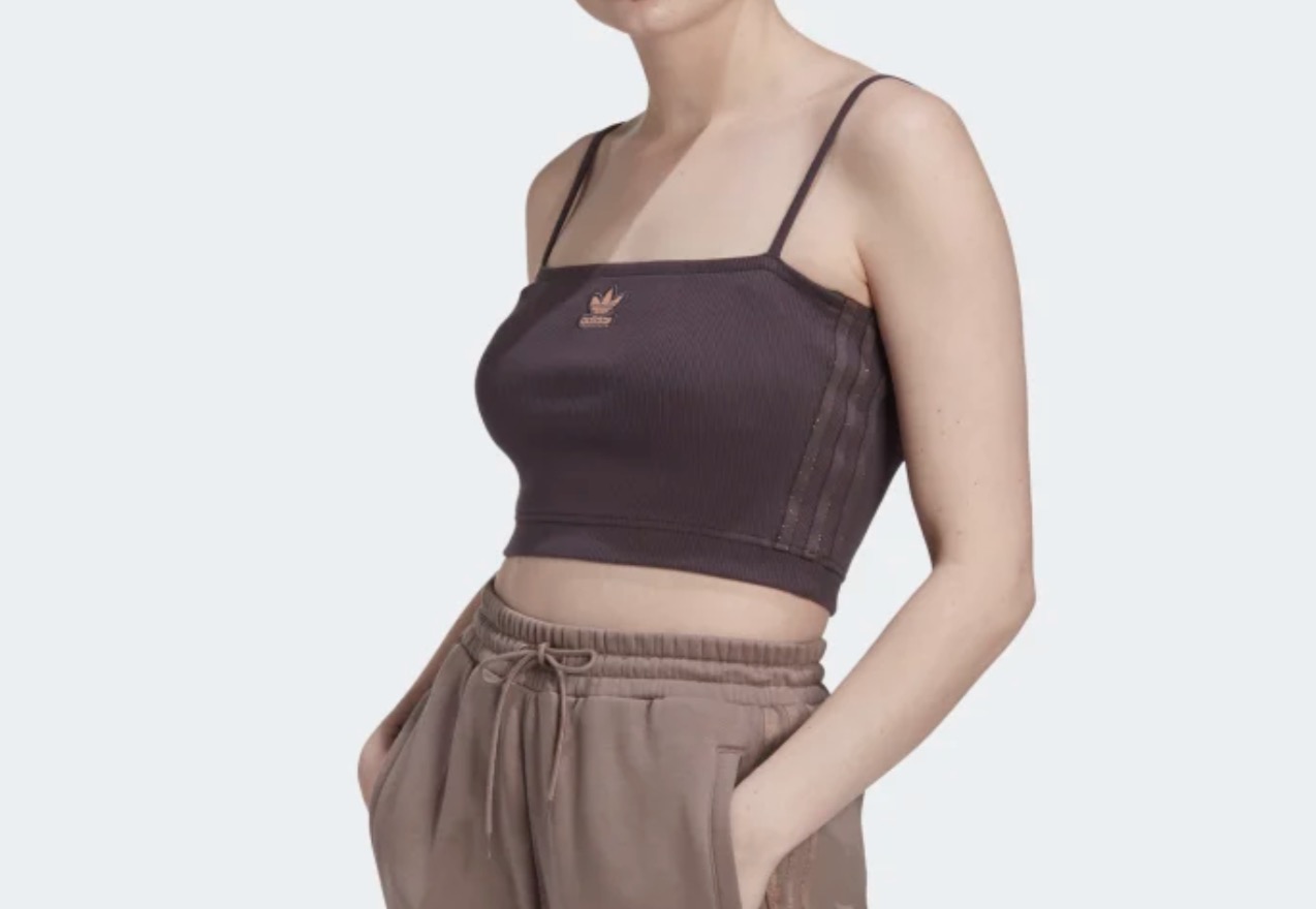 adidas Originals Crop Top Brown.