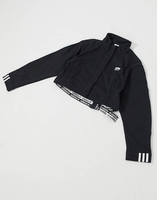 adidas Originals RYV cropped jacket in black