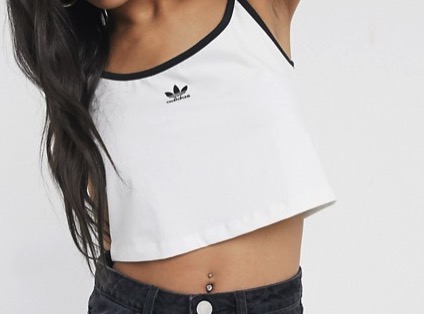 adidas Originals Trefoil Cropped Strap Top