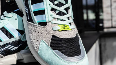 adidas ZX 10000C Mint Green on foot closeup