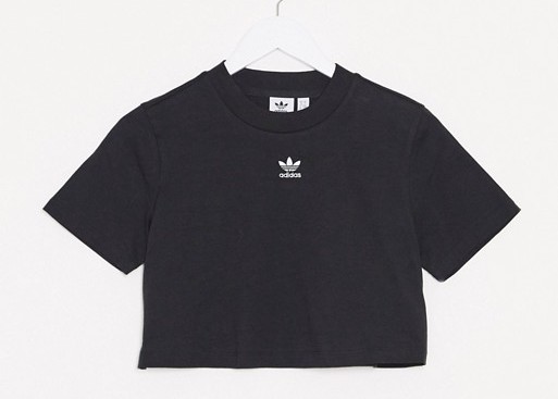 adidas crop t shirt black