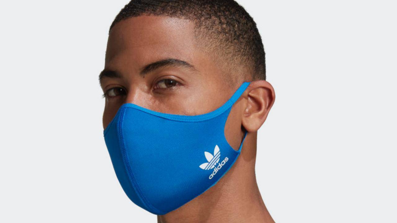 adidas face mask blue