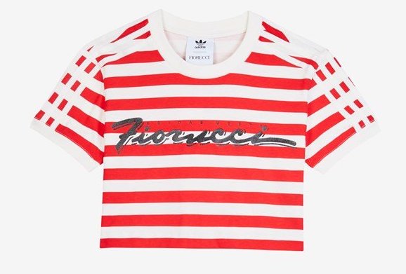 adidas stripe crop tee
