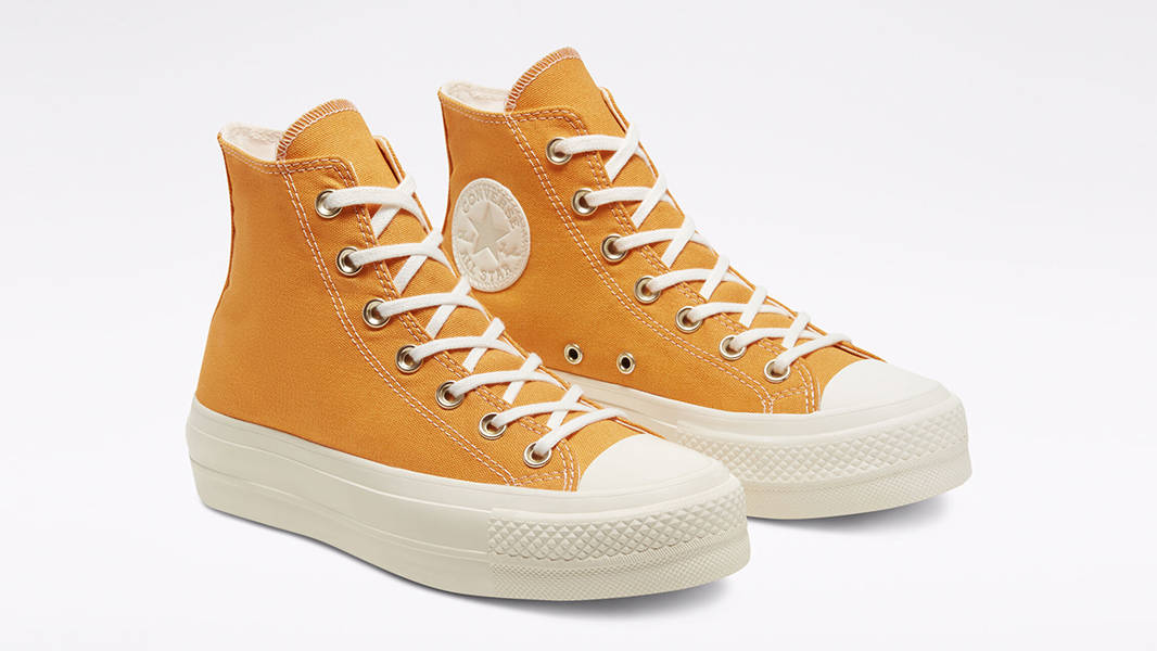 converse elevated gold platform chuck taylor all star high top