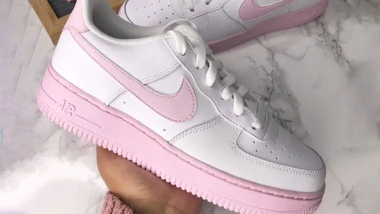 Nike air force 1 light cheap pink swoosh