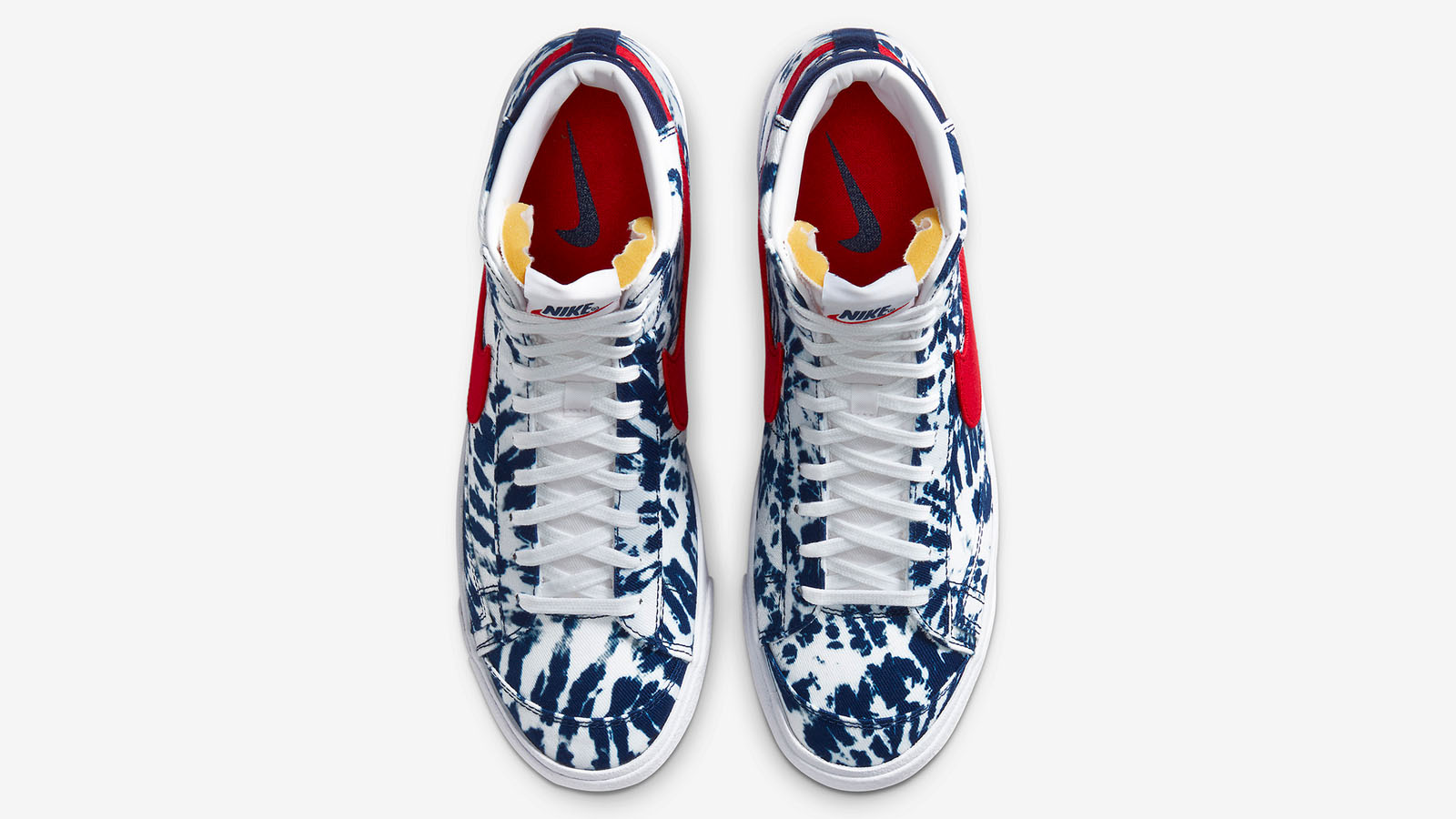 nike blazer mid tie dye above shot