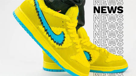 Check Out The Grateful Dead x Nike SB Dunk Low "Opti Yellow" On Foot!