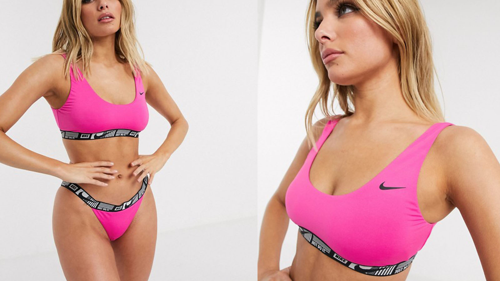 nike pink swim
