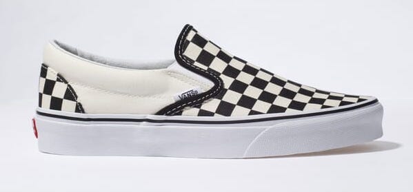 vans slop on checkerboard