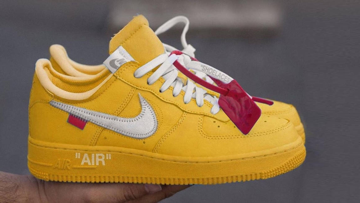 off white air force 1 university gold