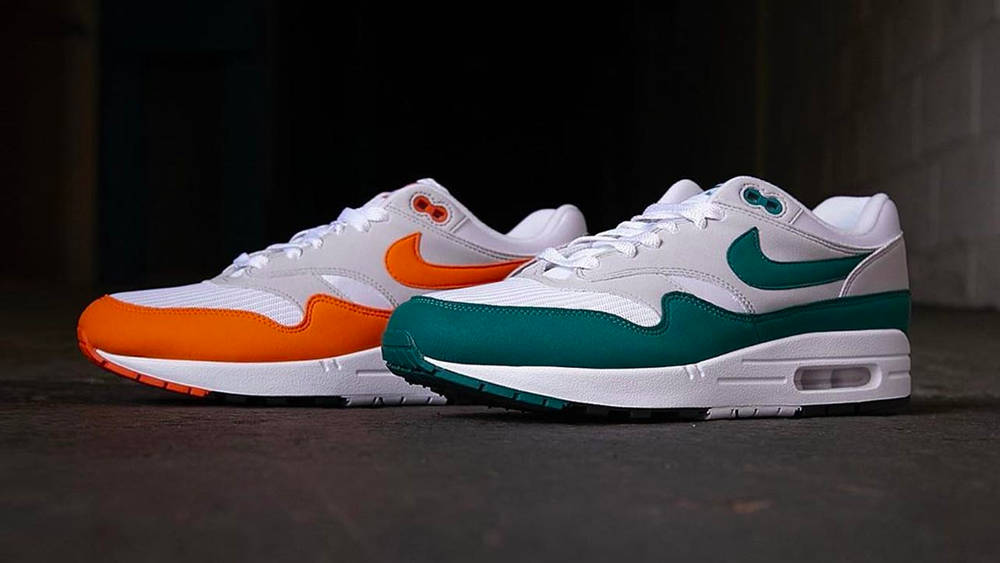Image via Offspring Don't Miss the Nike Air Max 1 "Hunter Green" & "Magma Orange"!