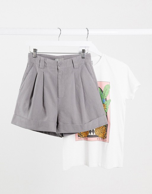 ASOS DESIGN bermuda co-ord short in grey