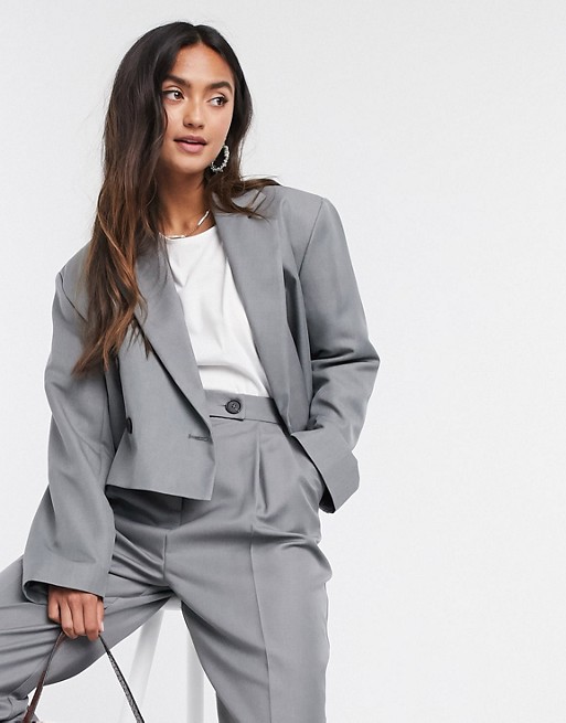 ASOS DESIGN crop dad blazer