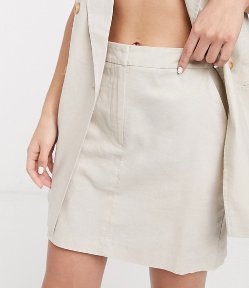 ASOS Design High Waist Suit Skirt