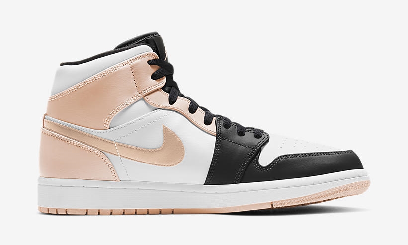 Air Jordan 1 Mid White:Crimson Tint