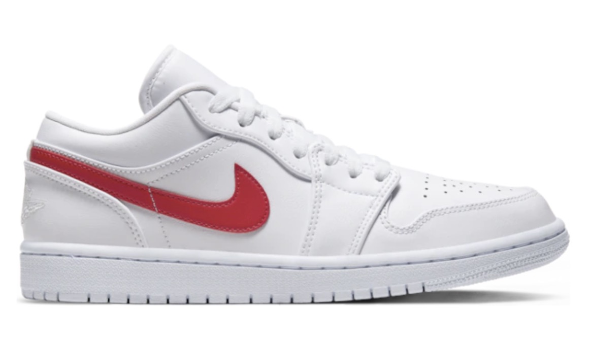 Air Jordan 1 Low White University Red