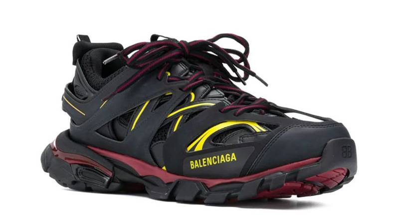 balenciaga track red yellow