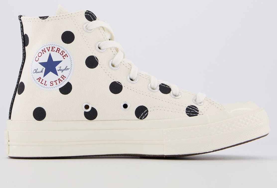 CDG x Converse Play High Top Polka Dot Beige