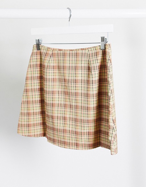 COLLUSION pelmet mini skirt co-ord in check