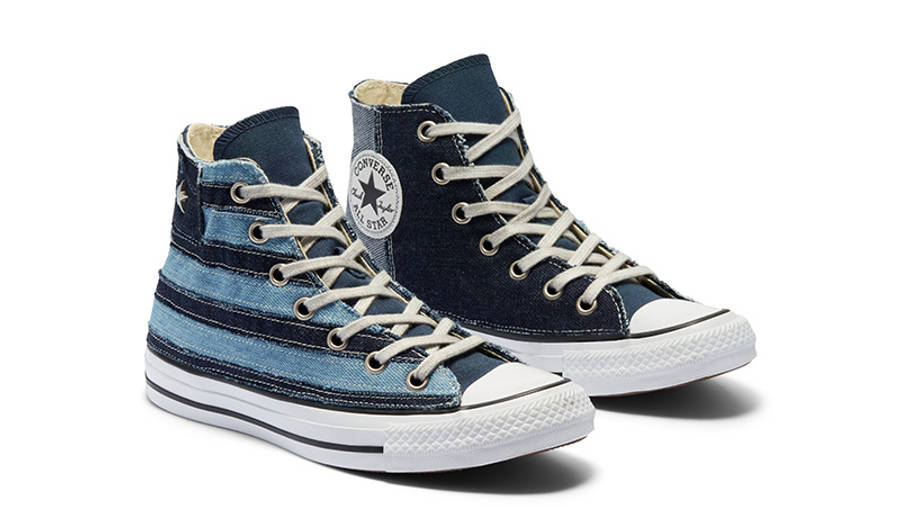 converse denim patchwork