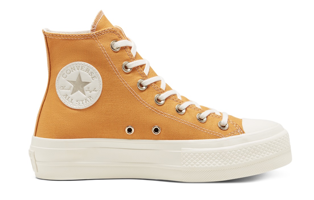 Converse Elevated Gold Platform Chuck Taylor High Top