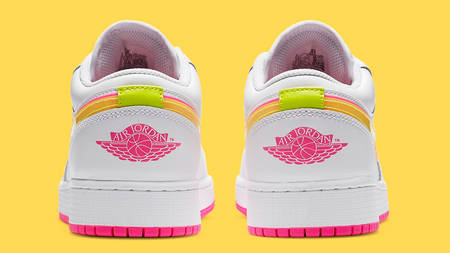 Pink And Yellow Details Take Over This Air Jordan 1 Low GS Pink And Yellow Details Take Over This Air Jordan 1 Low GS