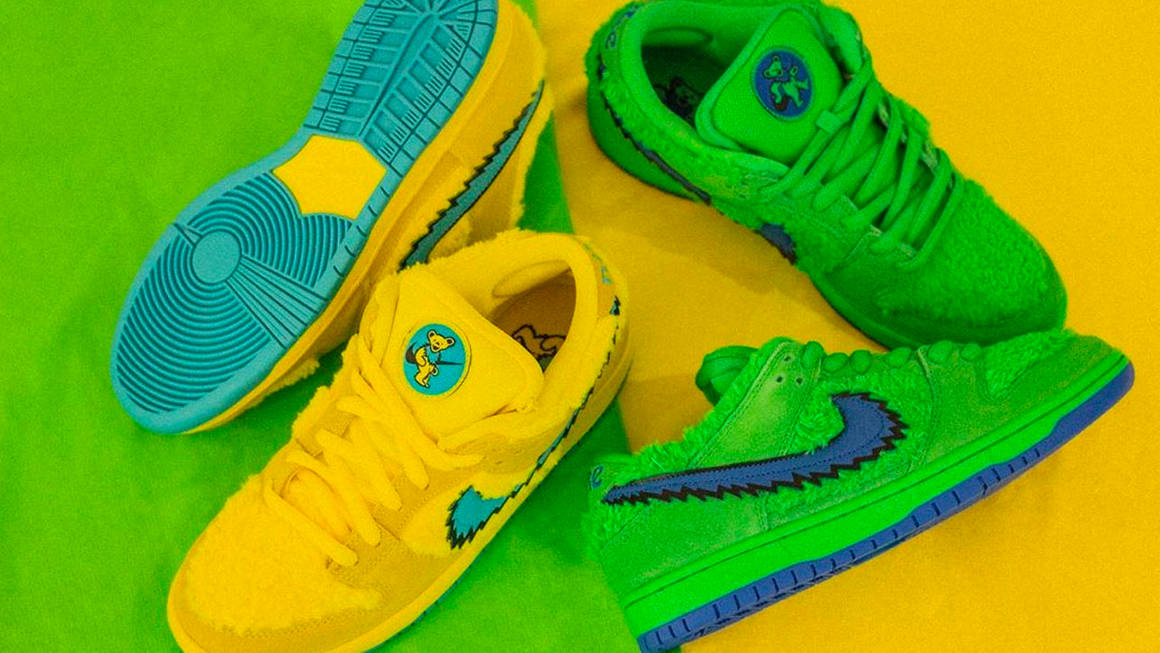 sb dunk low pro grateful dead opti yellow