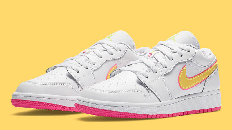 Sneakers Pink And Yellow Air Jordan Nike Shoes Air Jordan Mid SE