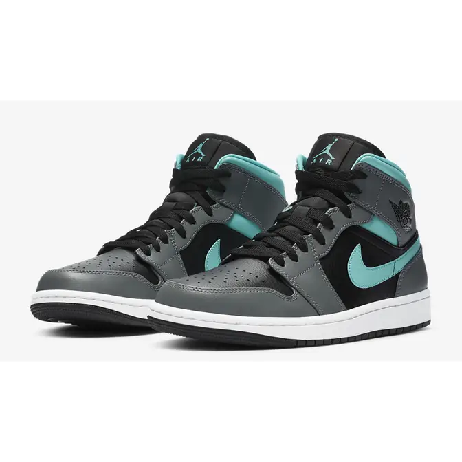 Jordan 1 Mid Grey Aqua Where To Buy 554724 063 The Sole Supplier