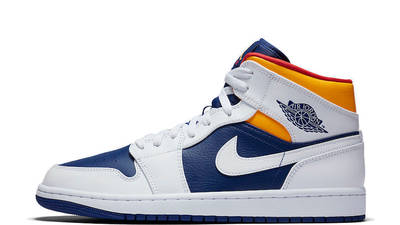 Jordan 1 Mid Royal Blue Laser Orange 