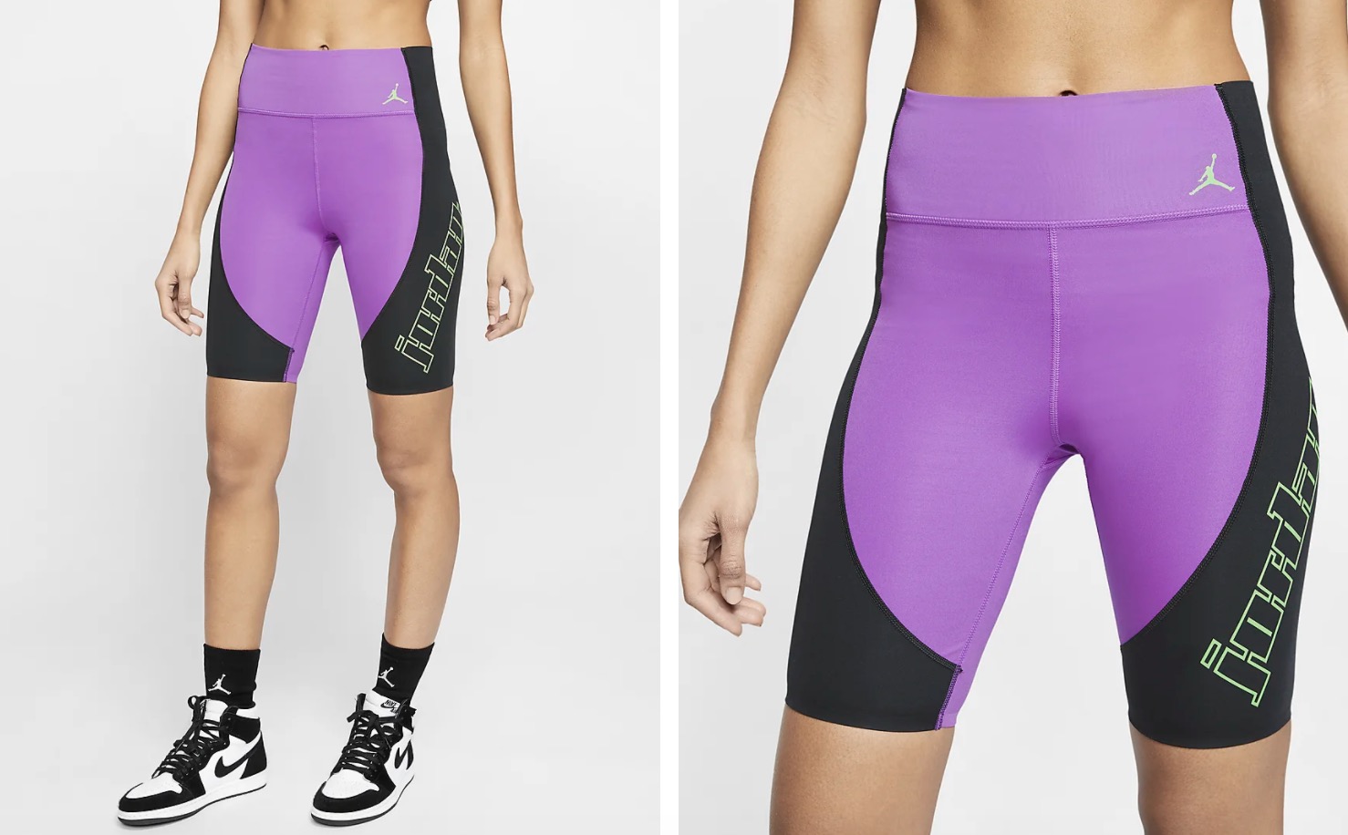 Jordan Moto Bike Shorts Black Purple