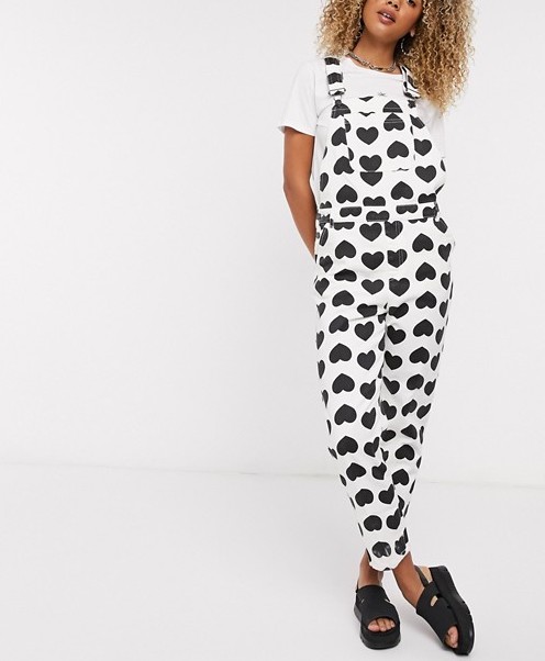 Lazy Oaf Printed Dungarees