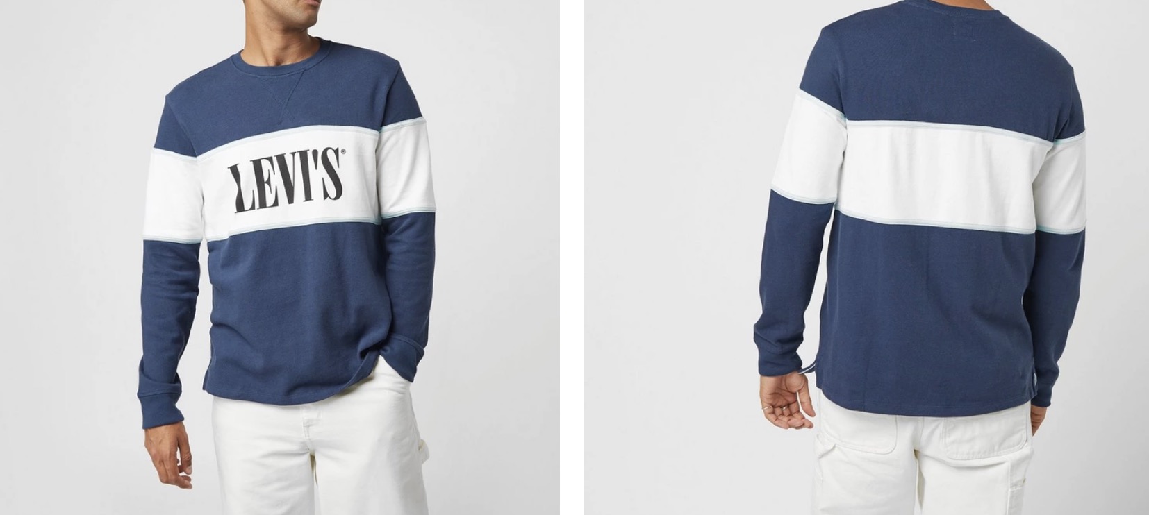 Levi's Block Sweatshirt White Blue
