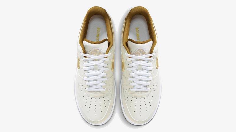 Nike Air Force 1 07 LV8 Worldwide White Metallic Gold