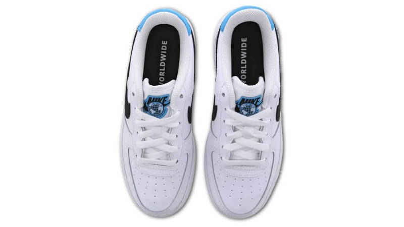 Nike Air Force 1 07 Worldwide GS White Blue Fury