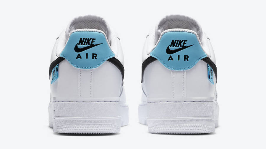 nike air force 1 trainers in white and blue