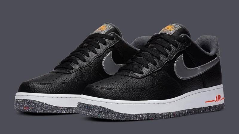 nike air force 1 black metallic silver