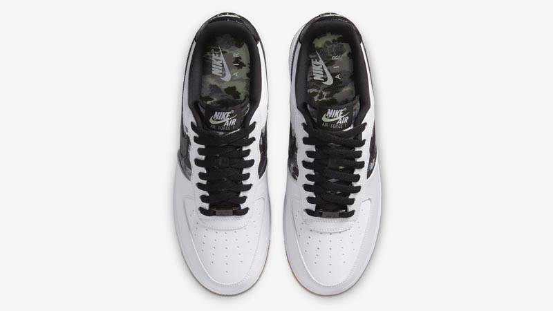 nike air force 1 low white ripstop camo black gum